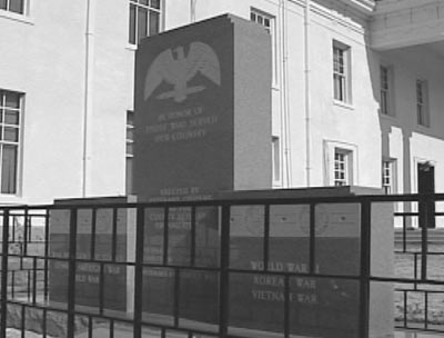 Memorial at the Cass County Courthouse